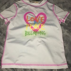 Girls Billabong “Billie Girls” Rashguard size 6X